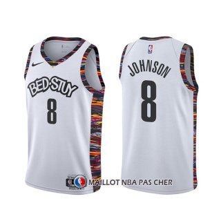 Maillot Brooklyn Nets Tyler Johnson Ville 2020 Blanc