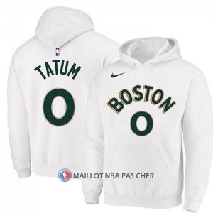 Veste a Capuche Boston Celtics Jayson Tatum Ville 2023-24 Blanc