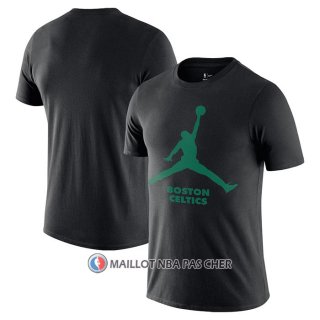 Maillot Manche Courte Boston Celtics Essential Jumpman Noir