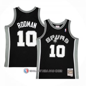 Maillot San Antonio Spurs Dennis Rodman NO 10 Mitchell & Ness 1993-94 Noir