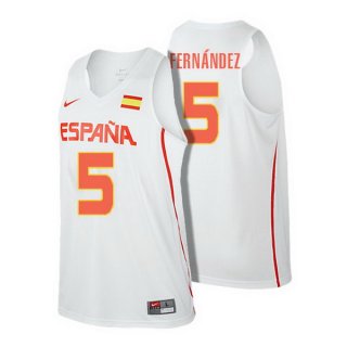 Maillot Espana 2016 Fernandez 5 Blanc