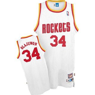 Maillot Houston Rockets Olajuwon #34 Blanc