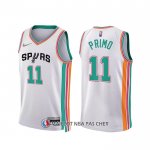 Maillot San Antonio Spurs Joshua Primo NO 11 Ville 2021-22 Blanc