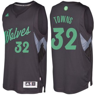 Maillot Navidad 2016 Karl Anthony towns Timberwolves 32 Noir