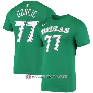 Maillot Manche Courte Dallas Mavericks Luka Doncic Hardwood Classics Vert