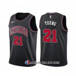 Maillot Chicago Bulls Thaddeus Young Statement Noir
