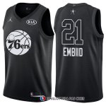Maillot All Star 2018 Philadelphia 76ers Jimmy Joel Embiid 21 Noir