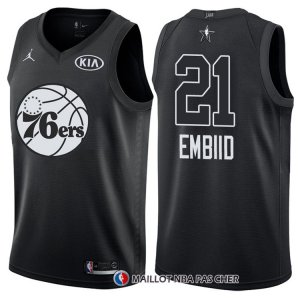 Maillot All Star 2018 Philadelphia 76ers Jimmy Joel Embiid 21 Noir