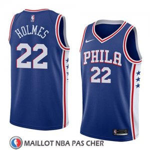Maillot Philadelphia 76ers Richaun Holmes No 22 Icon 2018 Bleu