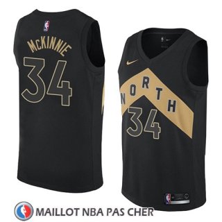 Maillot Tornto Raptors Alfonzo Mckinnie No 34 Ciudad 2018 Noir