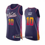 Maillot Phoenix Suns Damion Lee NO 10 Ville Authentique 2023-24 Volet