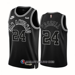 Maillot San Antonio Spurs Devin Vassell NO 24 Classic 2022-23 Noir