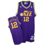 Maillot retro de Stockton Utah Jazz #12 Pourpre