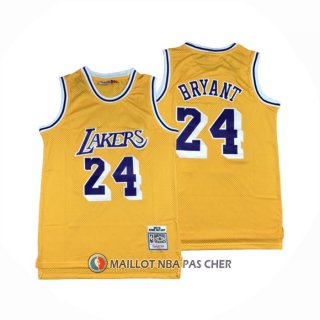 Maillot Los Angeles Lakers Kobe Bryant NO 24 Mitchell & Ness 2007-08 Jaune