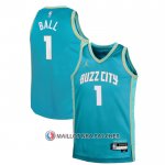 Maillot Enfant Charlotte Hornets LaMelo Ball NO 1 Ville 2023-24 Vert