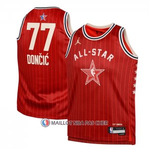 Maillot Enfant All Star 2024 Dallas Mavericks Luka Doncic NO 77 Rouge