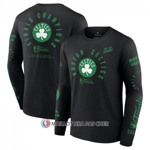 Maillot Manches Longues Boston Celtics 2024 NBA Finals Champions Drive To The Hoop Noir