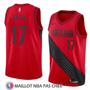 Maillot Portland Trail Blazers Ed Davis No 17 Statement 2018 Rouge