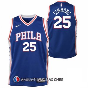 Maillot Philadelphia 76ers Simmons 25 2017-18 Bleu