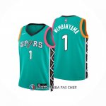 Maillot Enfant San Antonio Spurs Victor Wembanyama NO 1 Ville 2022-23 Vert