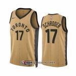 Maillot Toronto Raptors Dennis Schroder NO 17 Ville 2023-24 Or