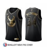 Maillot Golden Edition Milwaukee Bucks Giannis Antetokounmpo Noir
