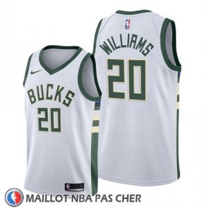 Maillot Milwaukee Bucks Marvin Williams Association 2019-20 Blanc