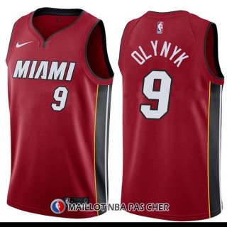 Maillot Miami Heat Kelly Olynyk Statement 9 2017-18 Rouge