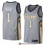 Maillot Cleveland Cavaliers Derrick Rose Ville 2018 Gris