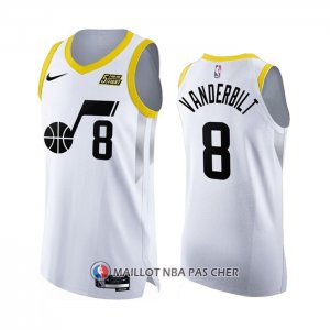 Maillot Utah Jazz Jarred Vanderbilt NO 8 Association Authentique 2022-23 Blanc