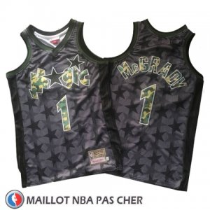 Maillot Orlando Magic Tracy Mcgrady No 1 Retro Noir