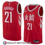 Maillot Houston Rockets Chinanu Onuaku No 21 Ciudad 2018 Rouge
