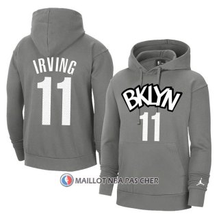 Veste a Capuche Brooklyn Nets Kyrie Irving Statement Gris