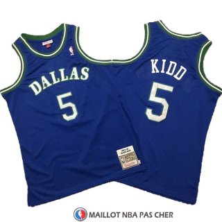 Maillot Dallas Mavericks Jason Kidd Mitchell & Ness Hardwood Classics Bleu