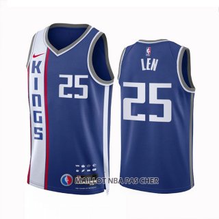 Maillot Sacramento Kings Alex Len NO 25 Ville 2023-24 Bleu