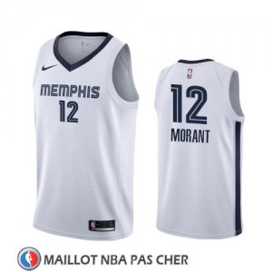Maillot Memphis Grizzlies Ja Morant Association 2019-20 Blanc