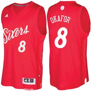 Maillot Navidad 2016 Jahlil Okafor 76ers 8 Rouge