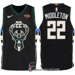 Maillot Milwaukee Bucks Khris Middleton Statement Harley 2017-18 22 Noir
