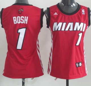 Maillot Femme de Bosh Miami Heat #1 Rouge