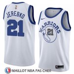 Maillot Golden State Warriors Jonas Jerebko No 21 Hardwood Classic 2018-19 Blanc
