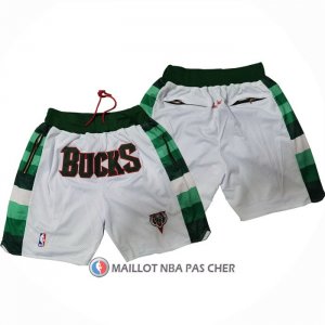 Short Milwaukee Bucks Blanc  Short Milwaukee Bucks Blanc
