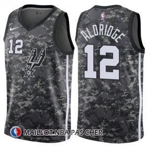 Maillot San Antonio Spurs Aldridge 12 Ciudad 2017-18 Gris