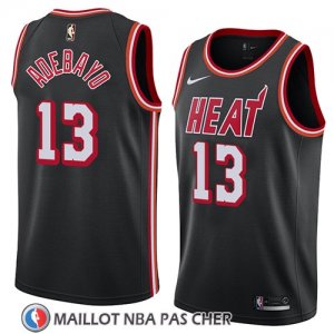Maillot Miami Heat Bam Adebayo No 13 Classic 2018 Noir
