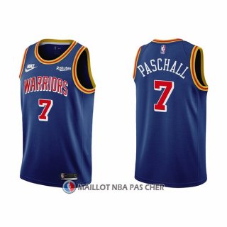 Maillot Golden State Warriors Eric Paschall NO 7 75th Anniversary Bleu