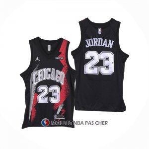 Maillot Chicago Bulls Michael Jordan No 23 Fashion Royalty Noir