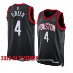 Maillot Houston Rockets Jalen Green NO 4 Statement 2023-24 Noir