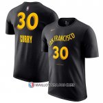 Maillot Manche Courte Golden State Warriors Stephen Curry Ville 2023-24 Noir