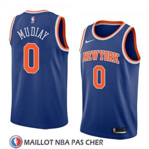 Maillot New York Knicks Emmanuel Mudiay No 0 Icon 2018 Bleu