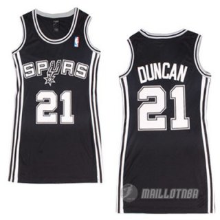 Maillot Femme de Duncan San Antonio Spurs #21 Noire