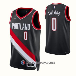 Maillot Portland Trail Blazers Damian Lillard NO 0 Icon 2021-22 Noir